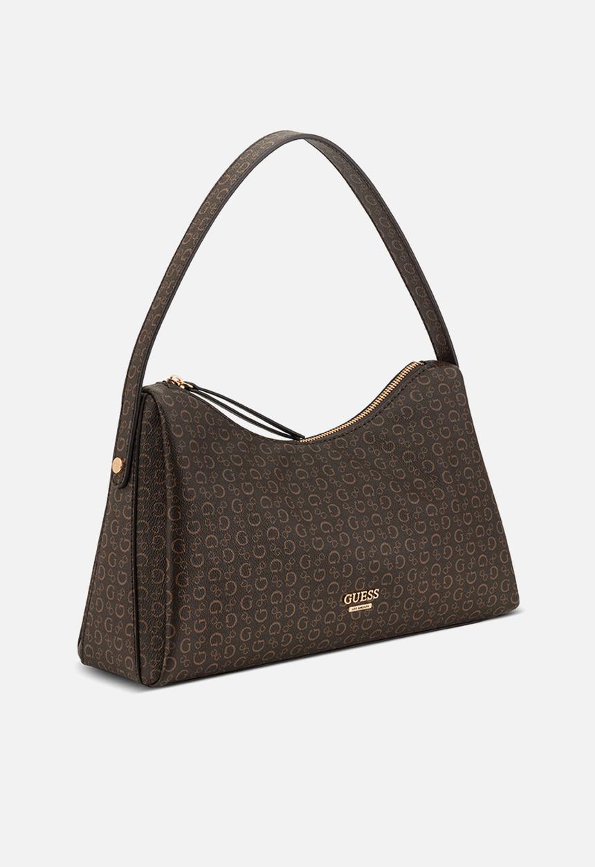 GUESS - Jasmin Shoulder Bag- Brown