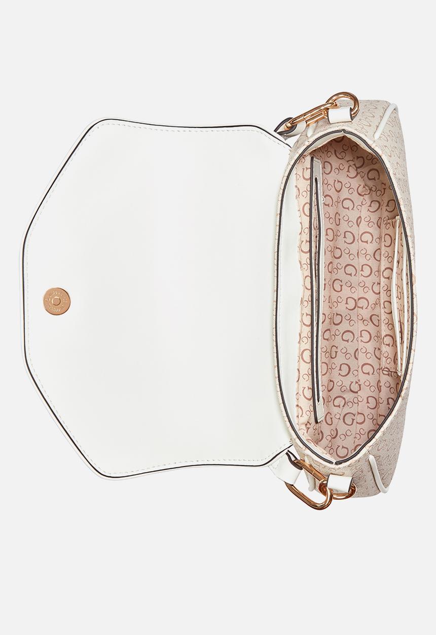 GUESS - Erika Flap Crossbody Bag- White