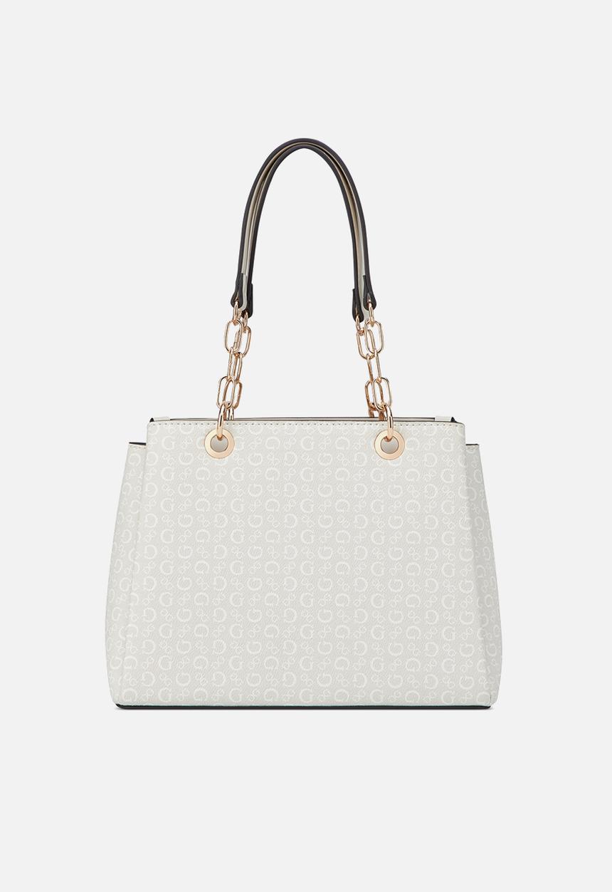 GUESS - Danica Satchel Bag- Stone Grey