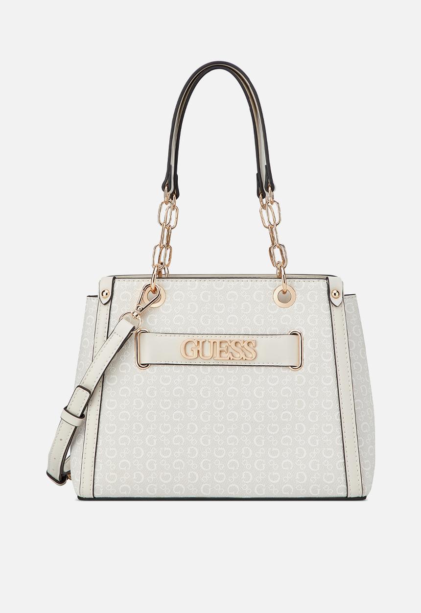GUESS - Danica Satchel Bag- Stone Grey