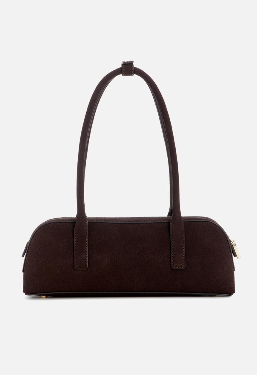 GUESS - Isobel Small Shoulder Satchel Bag- Espresso