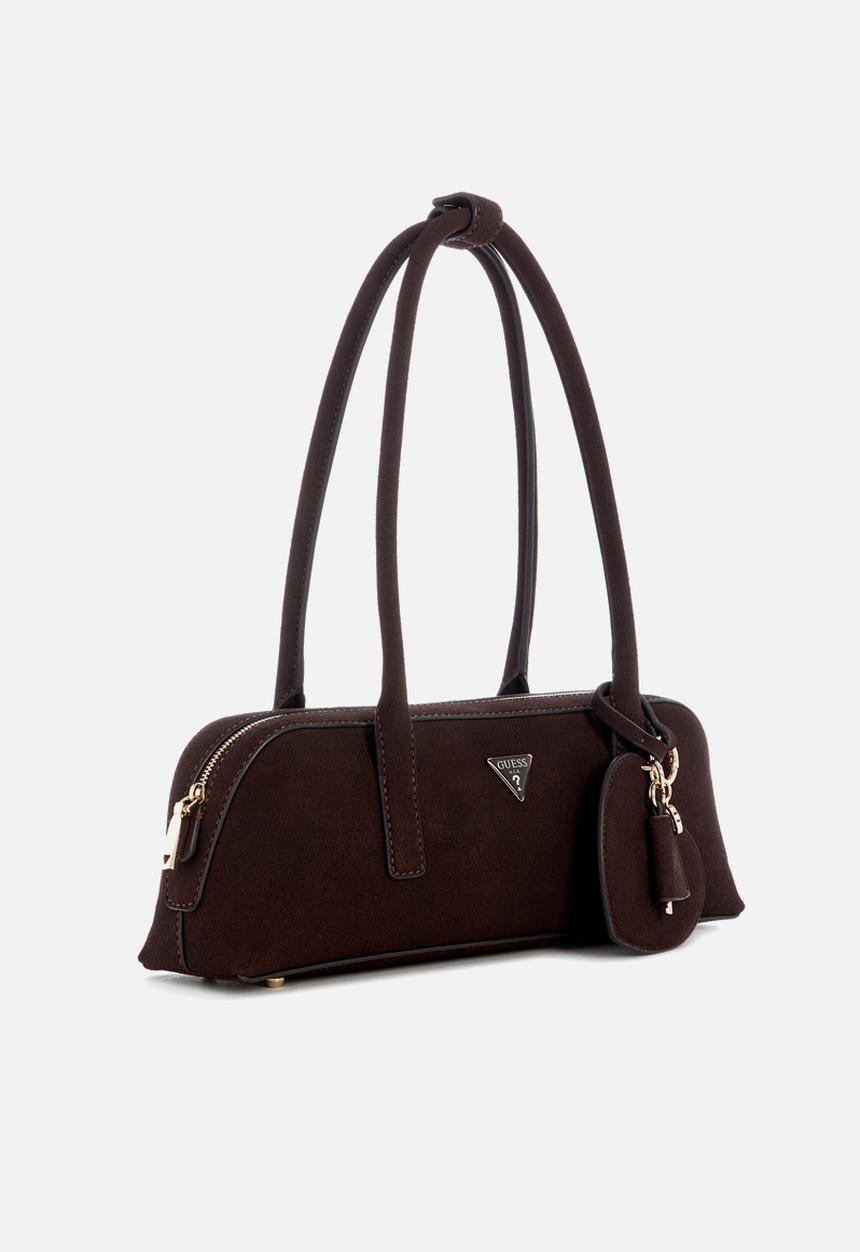 GUESS - Isobel Small Shoulder Satchel Bag- Espresso