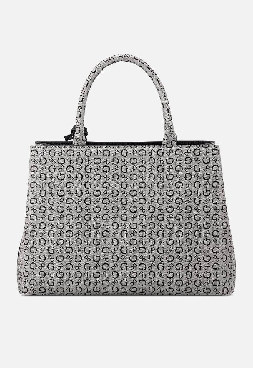 GUESS - Jillian Satchel Bag- Black Multi
