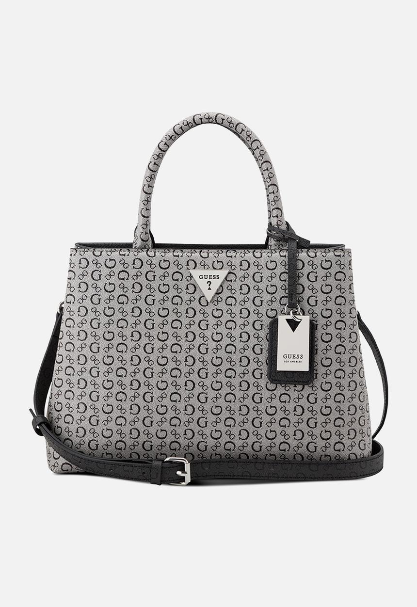 GUESS - Jillian Satchel Bag- Black Multi