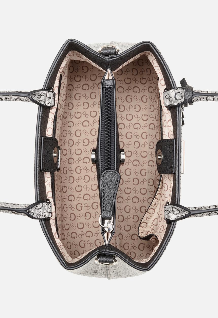GUESS - Jillian Satchel Bag- Black Multi