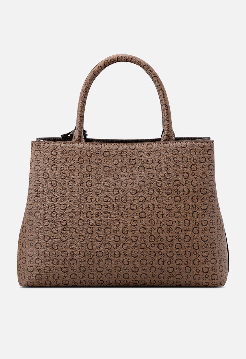 GUESS - Jillian Satchel Bag- Cocoa Multi