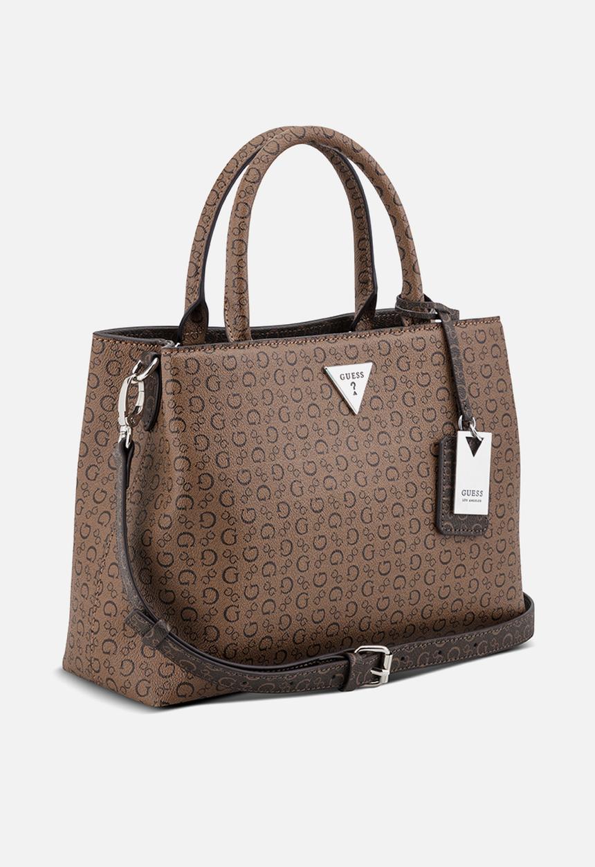 GUESS - Jillian Satchel Bag- Cocoa Multi