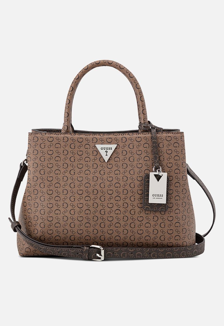 GUESS - Jillian Satchel Bag- Cocoa Multi