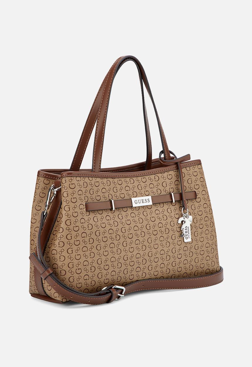 GUESS - Angelica Satchel Bag- Walnut