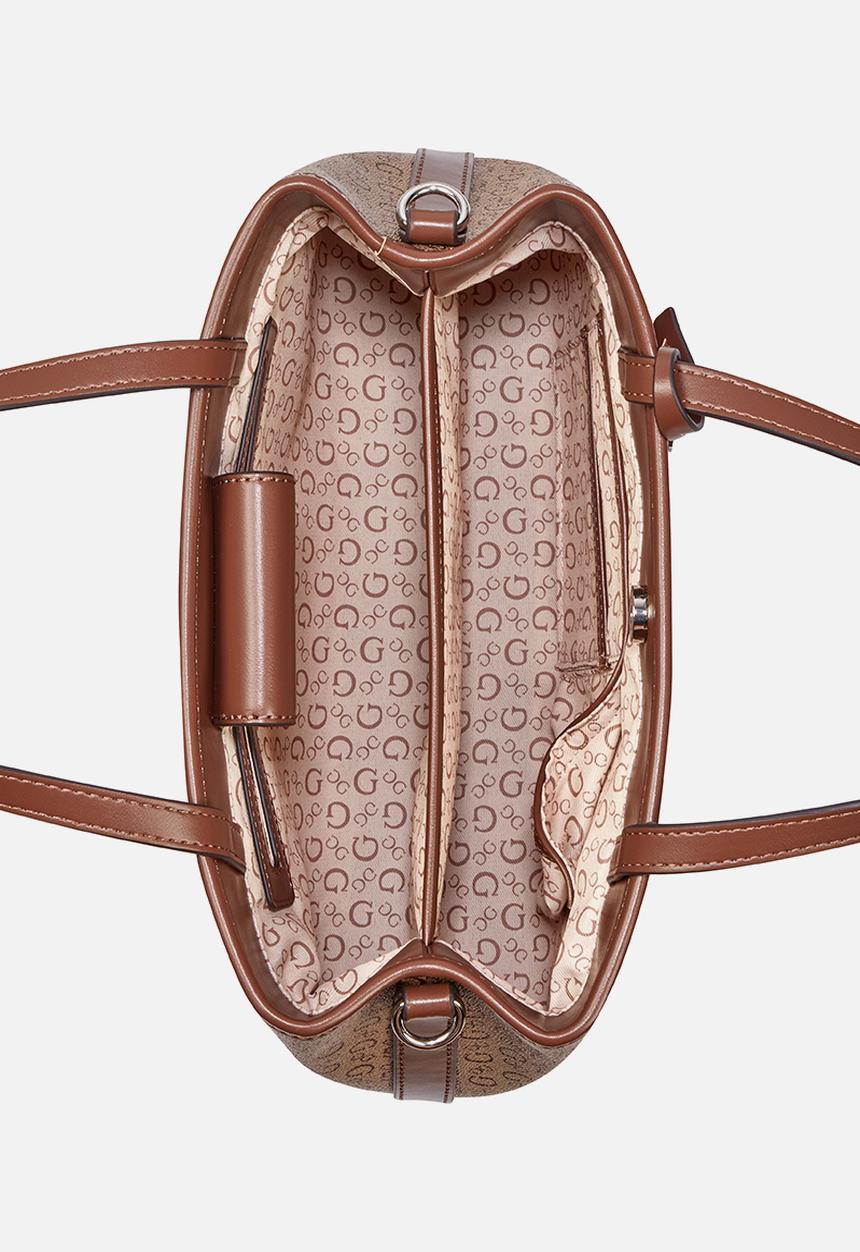 GUESS - Angelica Satchel Bag- Walnut