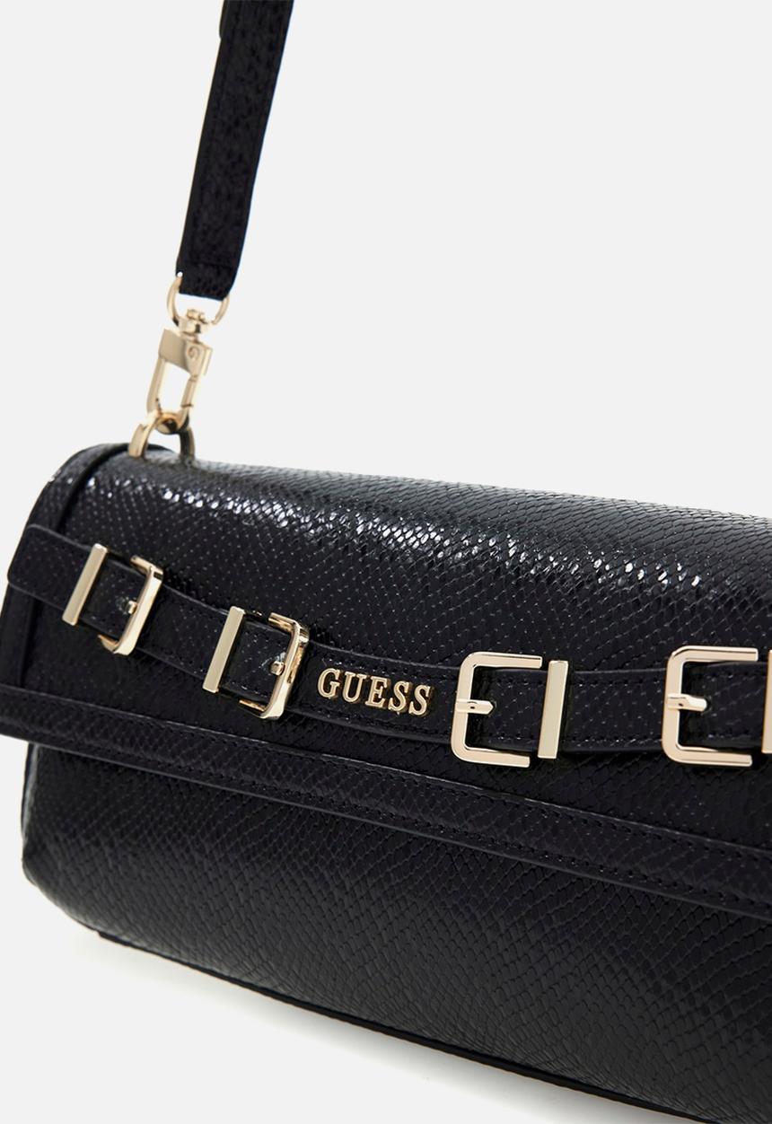 GUESS - Dovie Flap Shoulder Bag - Black