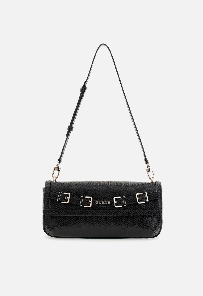 GUESS - Dovie Flap Shoulder Bag - Black