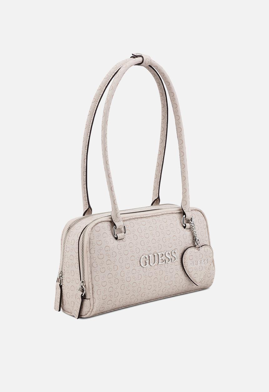 GUESS - Carla Shoulder Satchel Bag- Almond