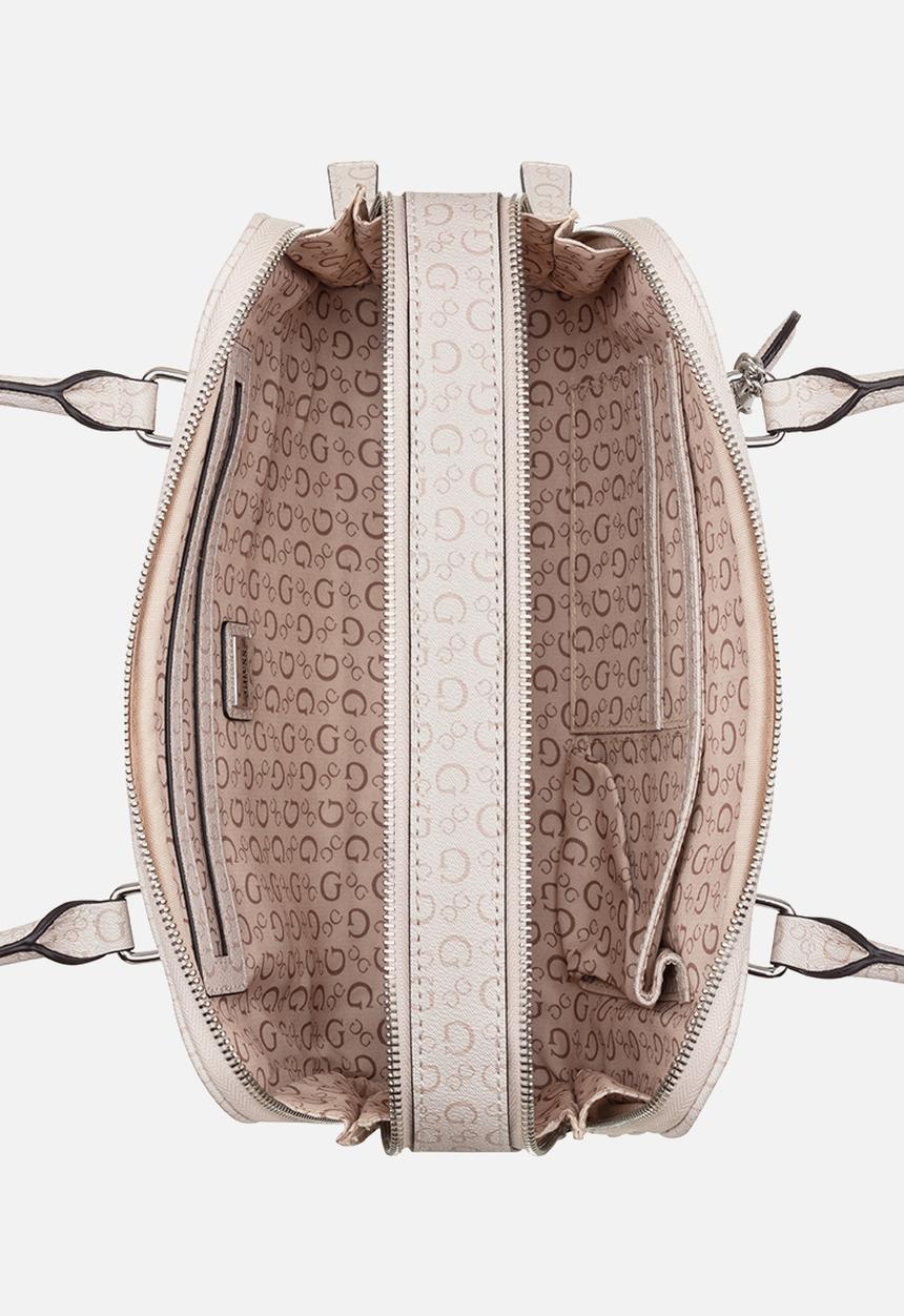 GUESS - Carla Shoulder Satchel Bag- Almond