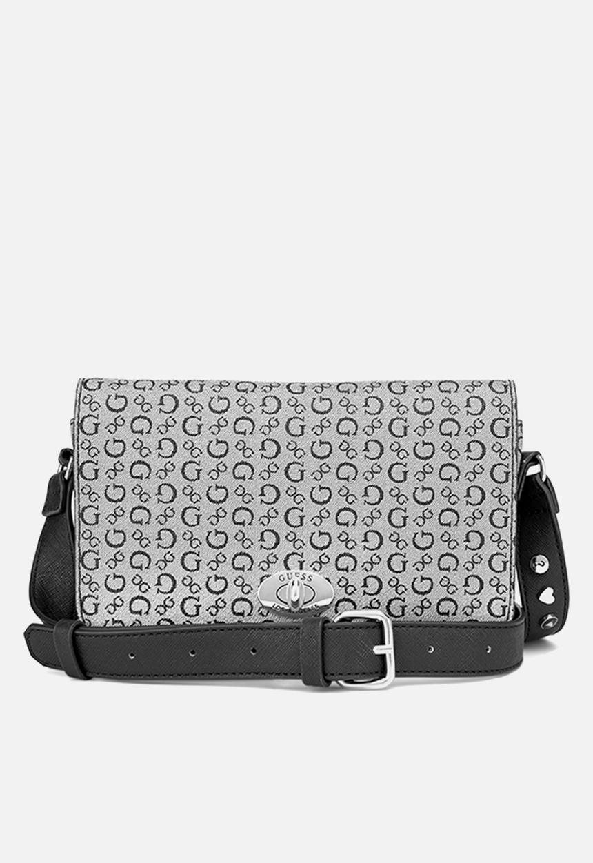 GUESS - Burnaby Mini Crossbody Flap Bag- Black