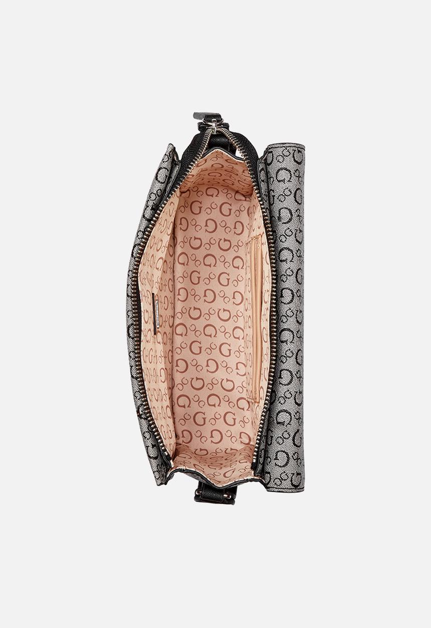GUESS - Burnaby Mini Crossbody Flap Bag- Black