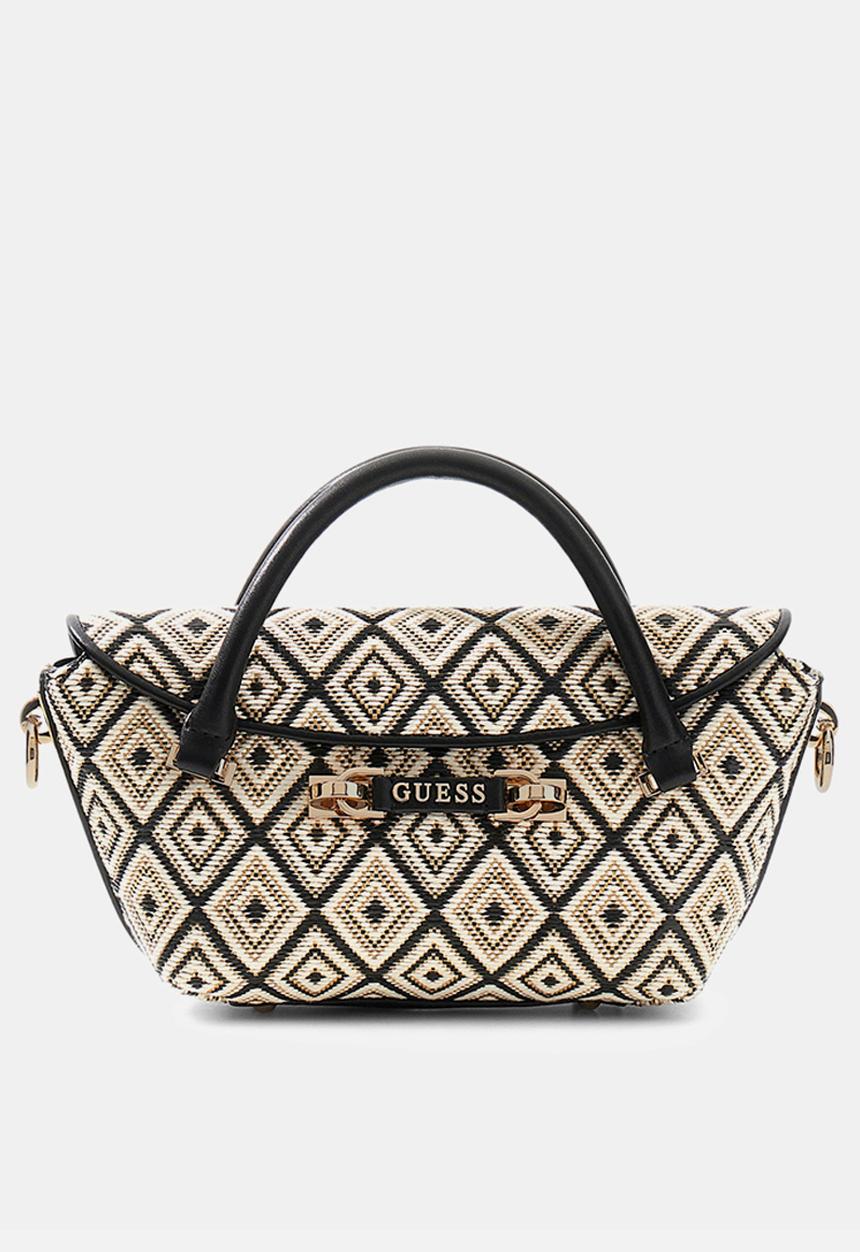 GUESS - Sophia Mini Satchel Bag-Black