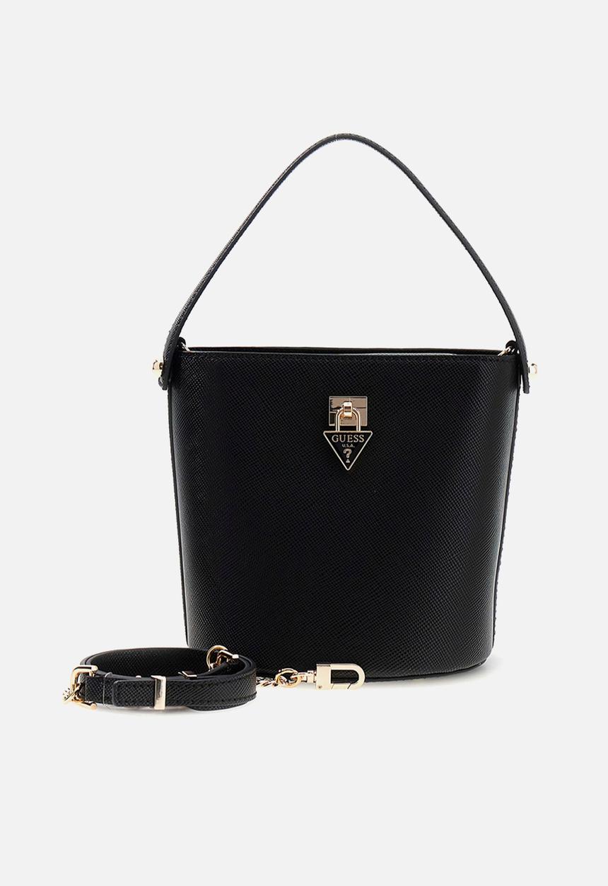 GUESS - Patsie Top Handle Bucket Bag- Black