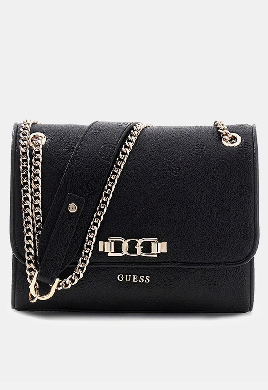 GUESS - Anise Convertible Crossbody Bag Flap-Black Logo