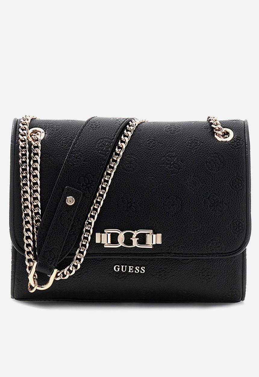 GUESS - Anise Convertible Crossbody Bag Flap-Black Logo