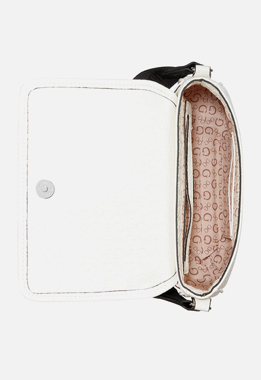 GUESS - Viviette Mini Crossbody Flap Bag- White Multi