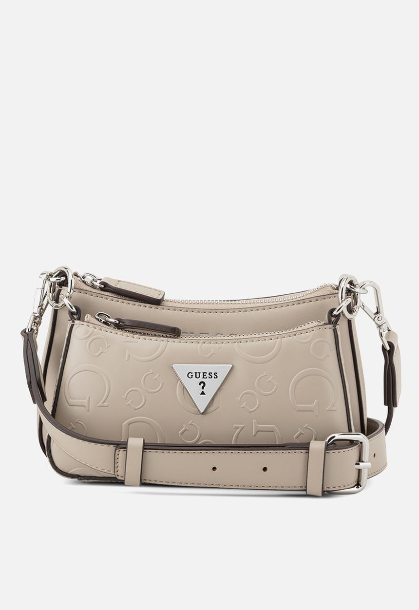 GUESS - Holly Mini Crossbody Top Zip Bag- Taupe
