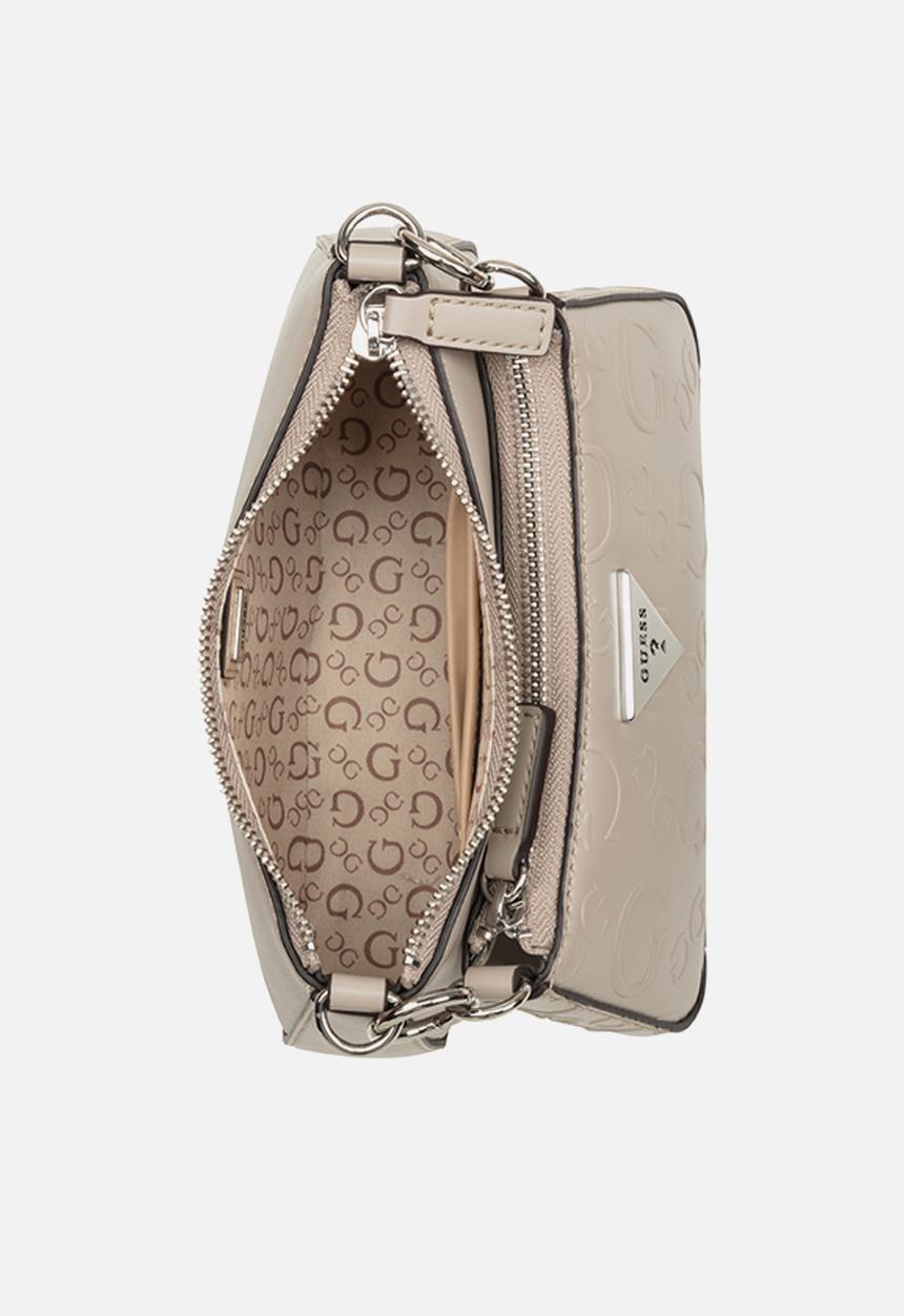 GUESS - Holly Mini Crossbody Top Zip Bag- Taupe