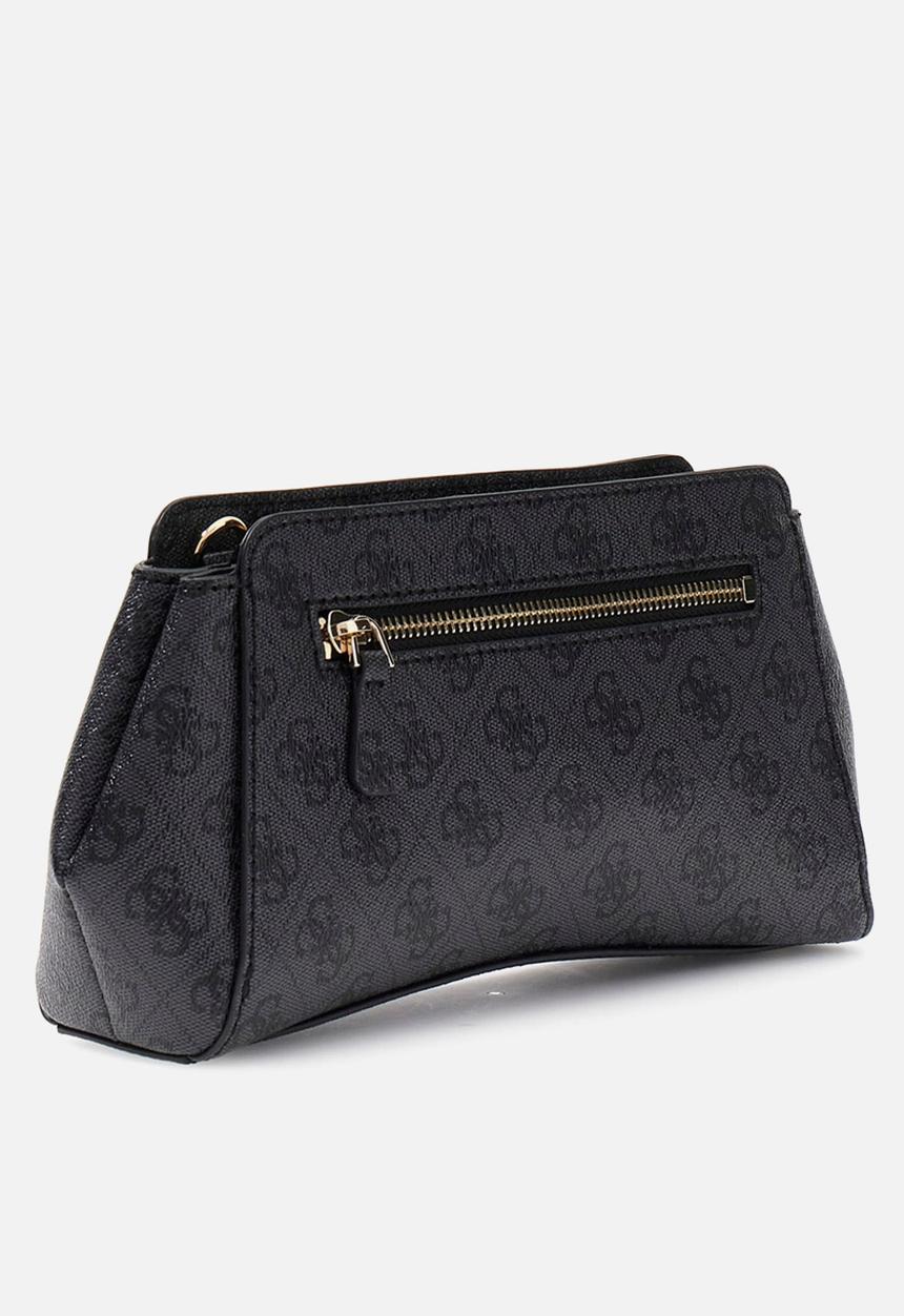 GUESS - Leona Logo Girlfriend Crossbody Bag-Coal Logo