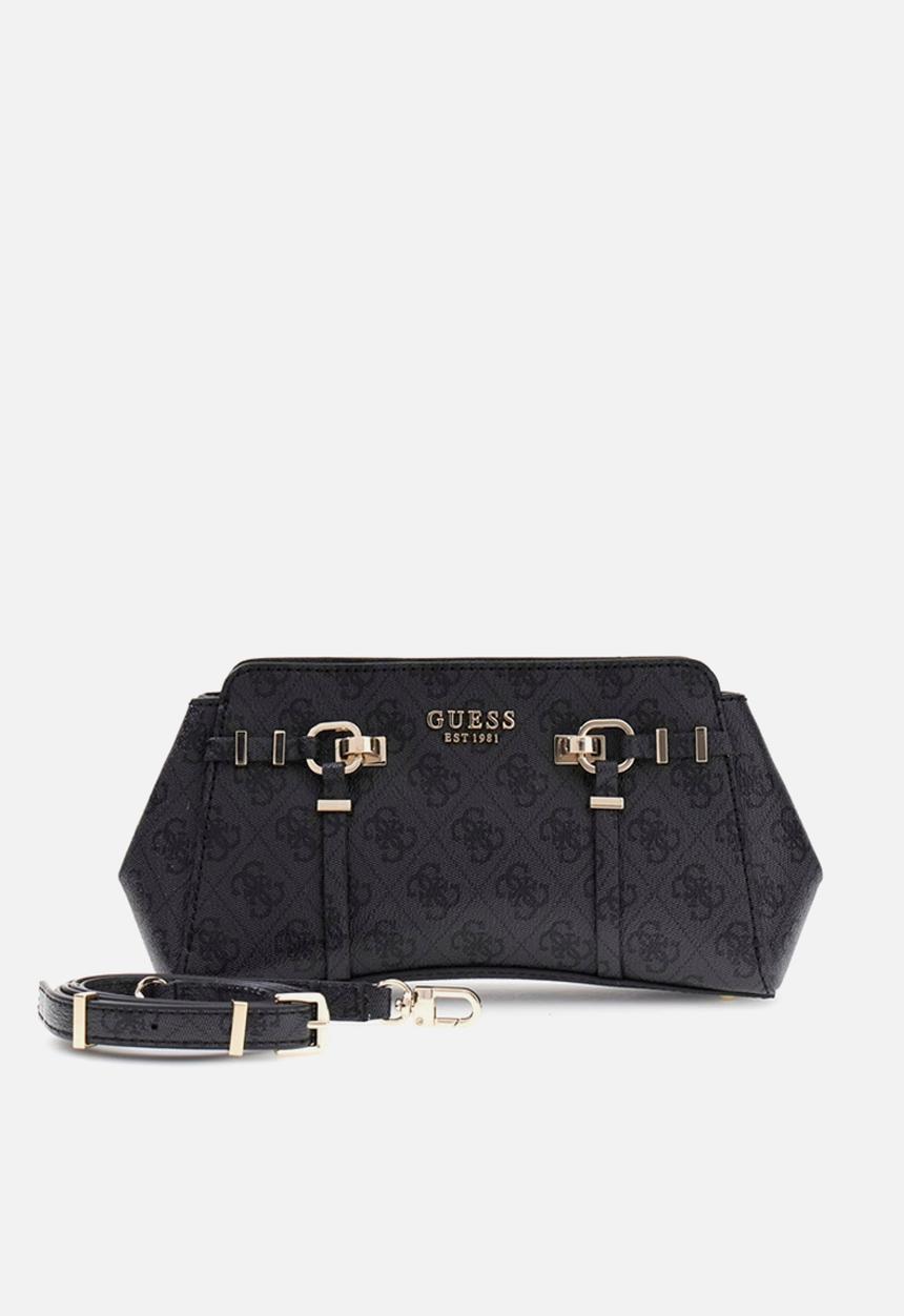 GUESS - Leona Logo Girlfriend Crossbody Bag-Coal Logo
