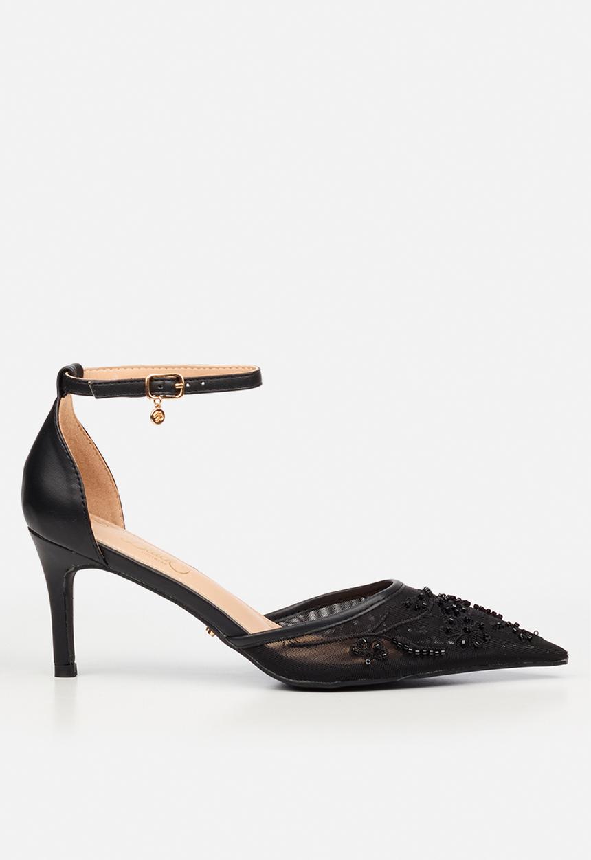 Miss Black - Rayna 1 closed toe ankle strap - black