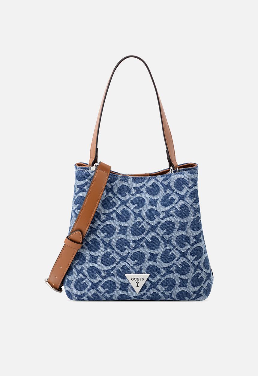 GUESS - Wells Crossbody Bucket Bag - Denim
