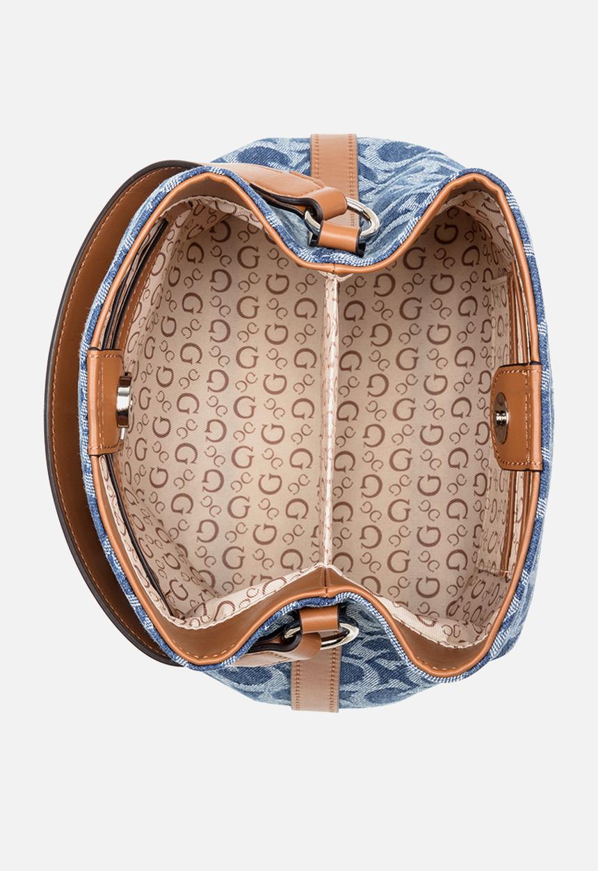 GUESS - Wells Crossbody Bucket Bag - Denim