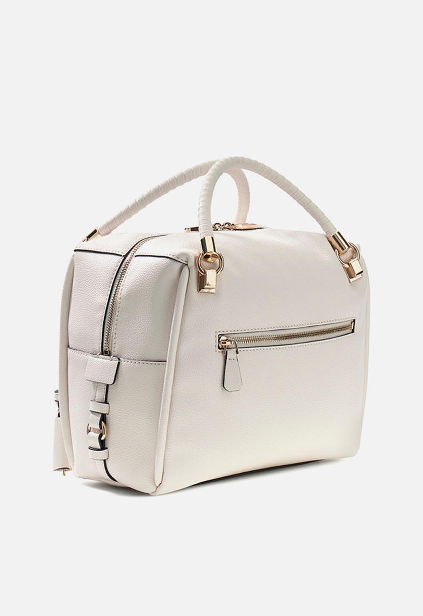 GUESS - Danya Satchel Bag-Off White