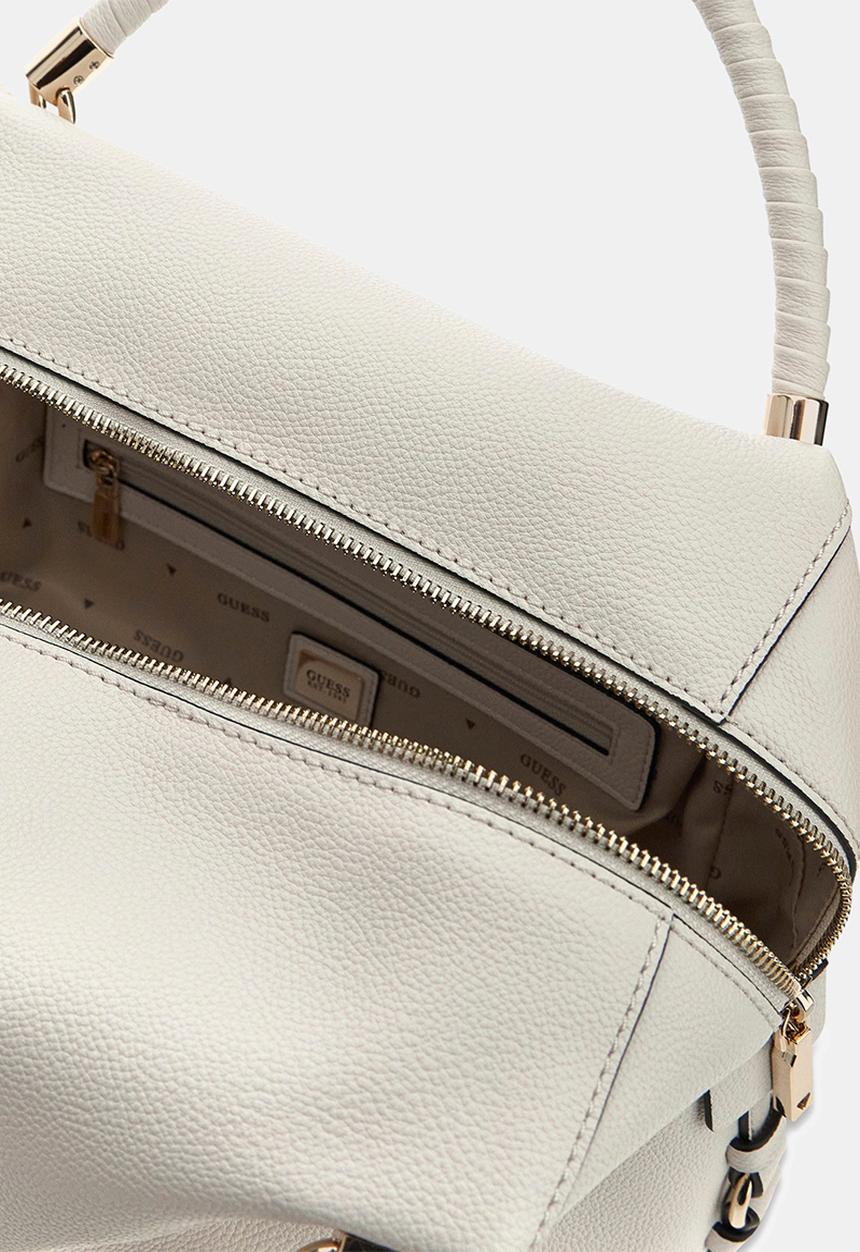GUESS - Danya Satchel Bag-Off White