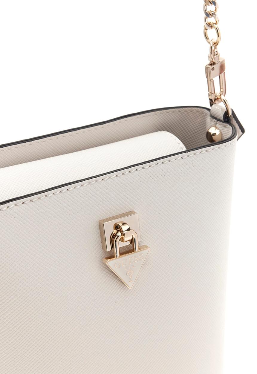 GUESS - Patsie Top Handle Bucket Bag-Off White