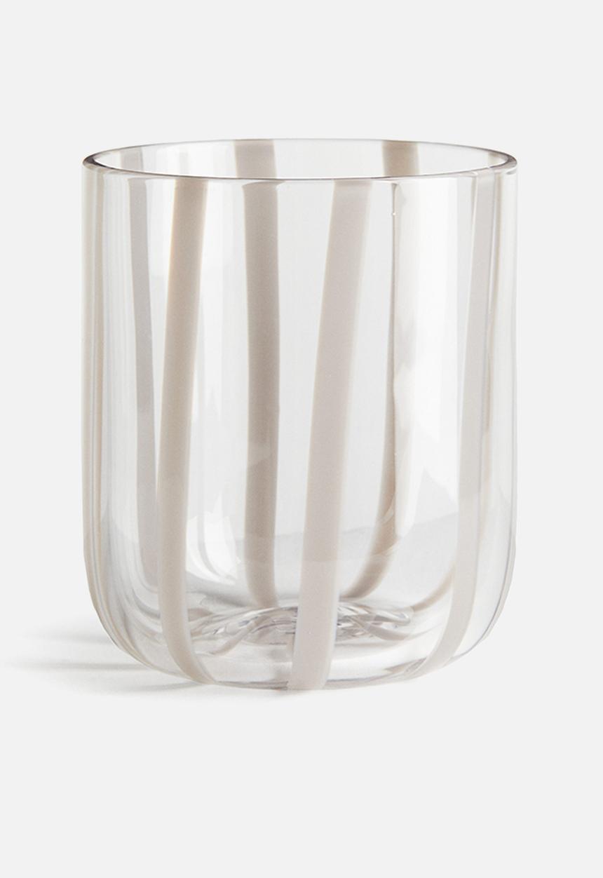 H&M - Patterned tumbler - taupe/striped