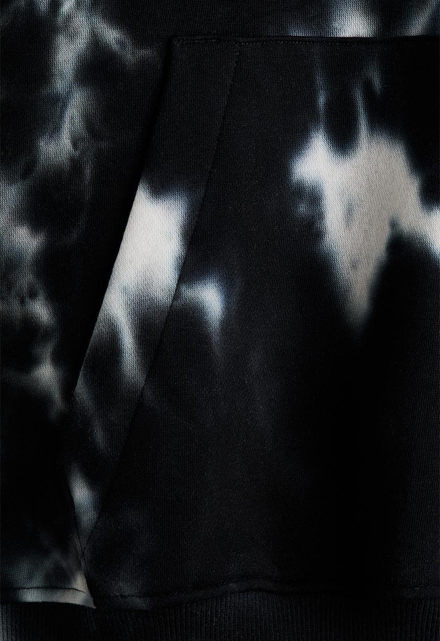 H&M - Hoodie - black/tie-dye