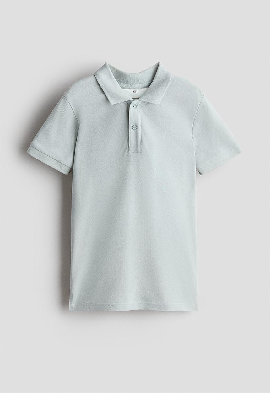 H&M - Cotton piqu? polo shirt - light dusty green