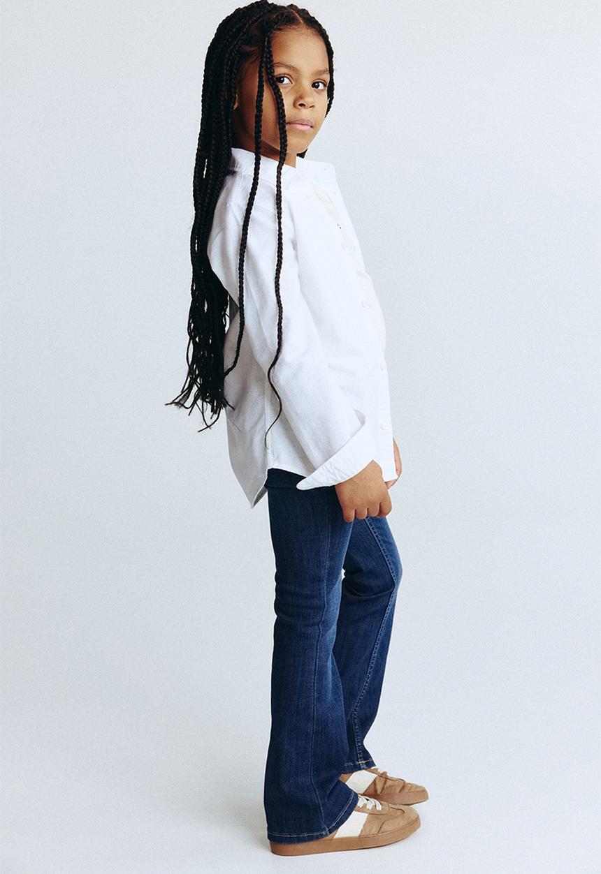 H&M - Superstretch flared leg jeans - dark denim blue