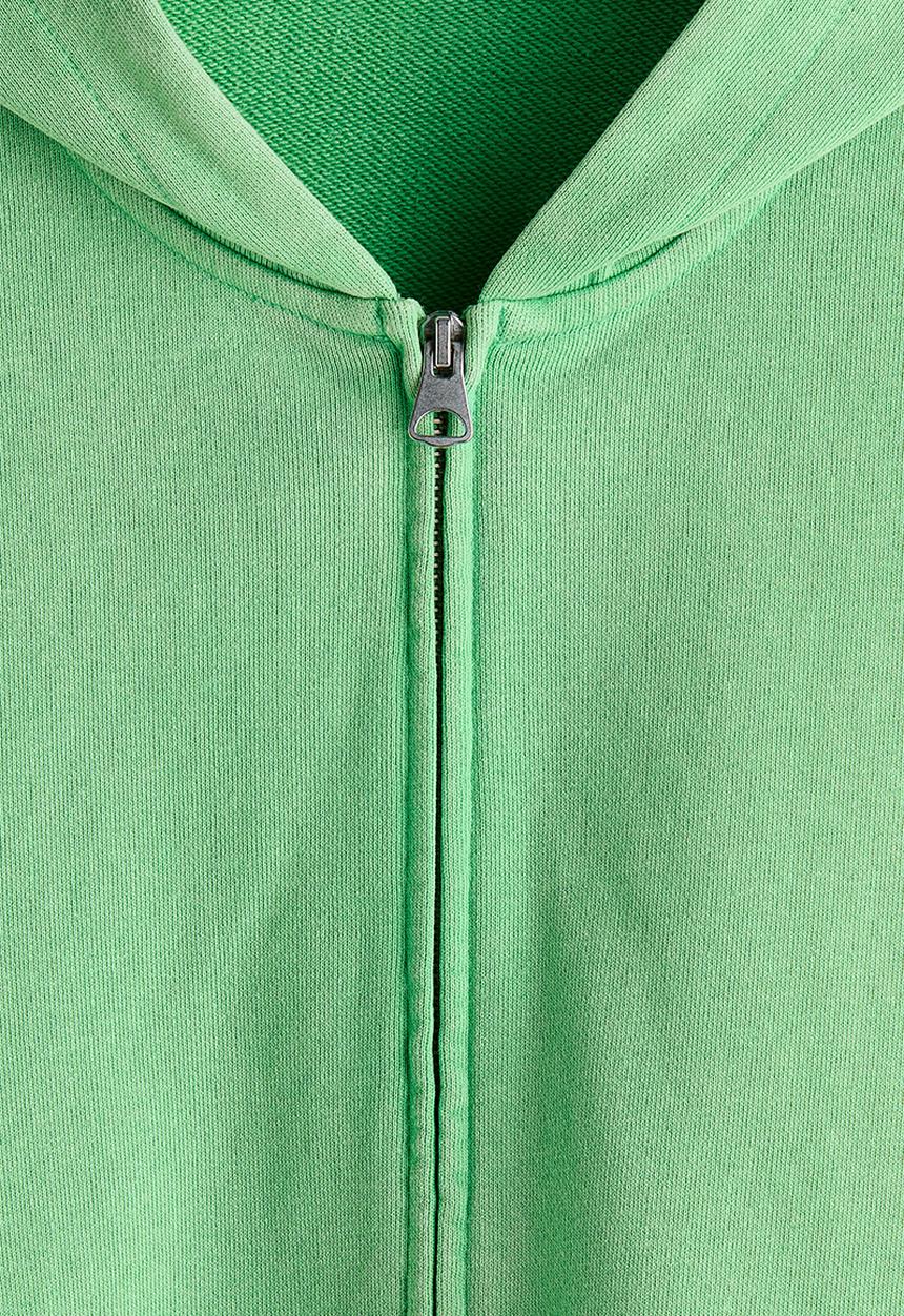 H&M - Oversized fit zip-through hoodie - light green