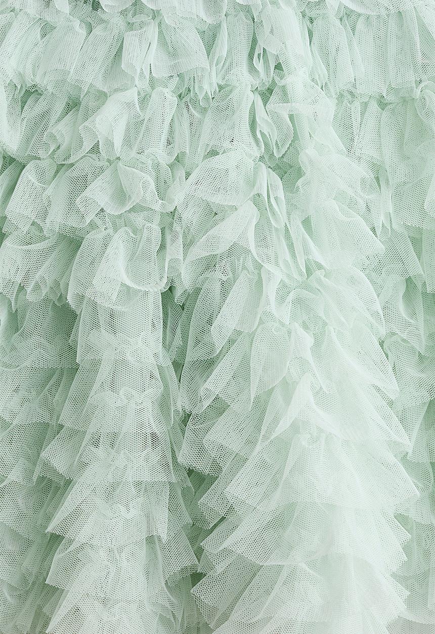 H&M - Flared-skirt dress - light green