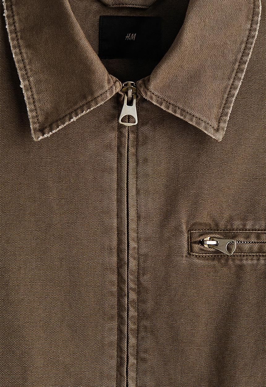 H&M - Canvas jacket - khaki green