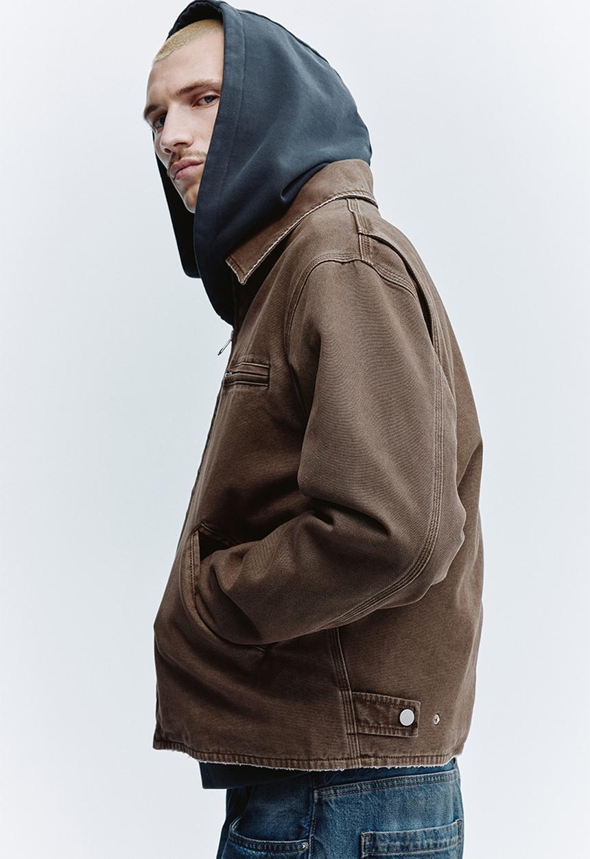 H&M - Canvas jacket - khaki green