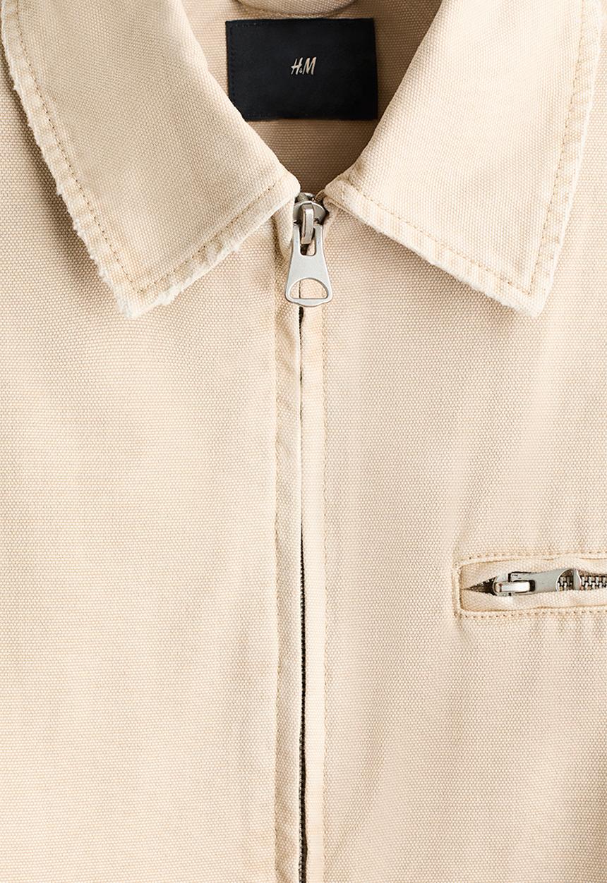 H&M - Canvas jacket - light beige