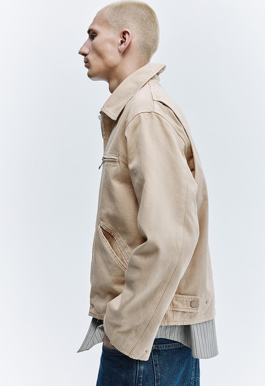 H&M - Canvas jacket - light beige