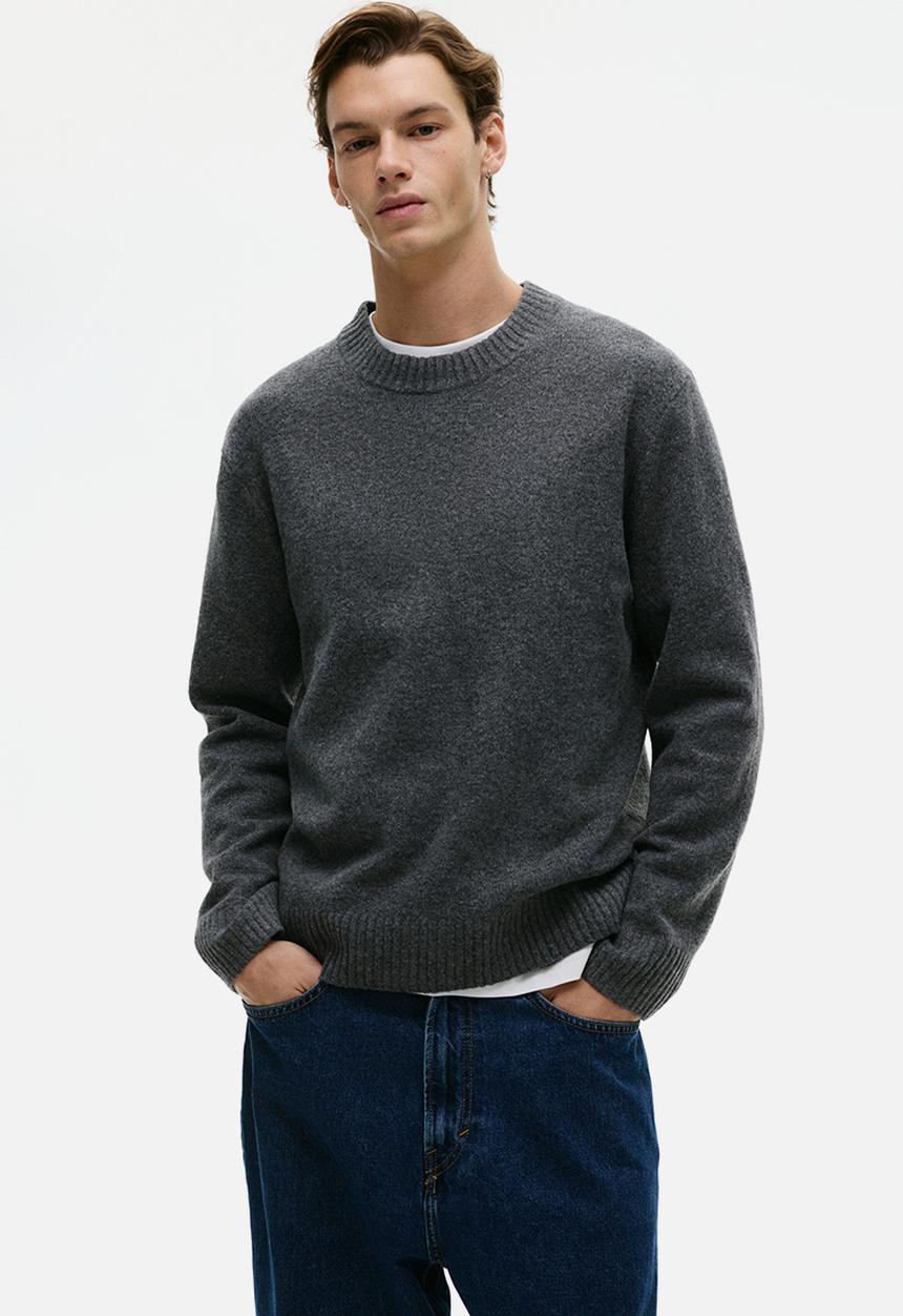 H&M - Regular fit brushed jumper - dark grey marl