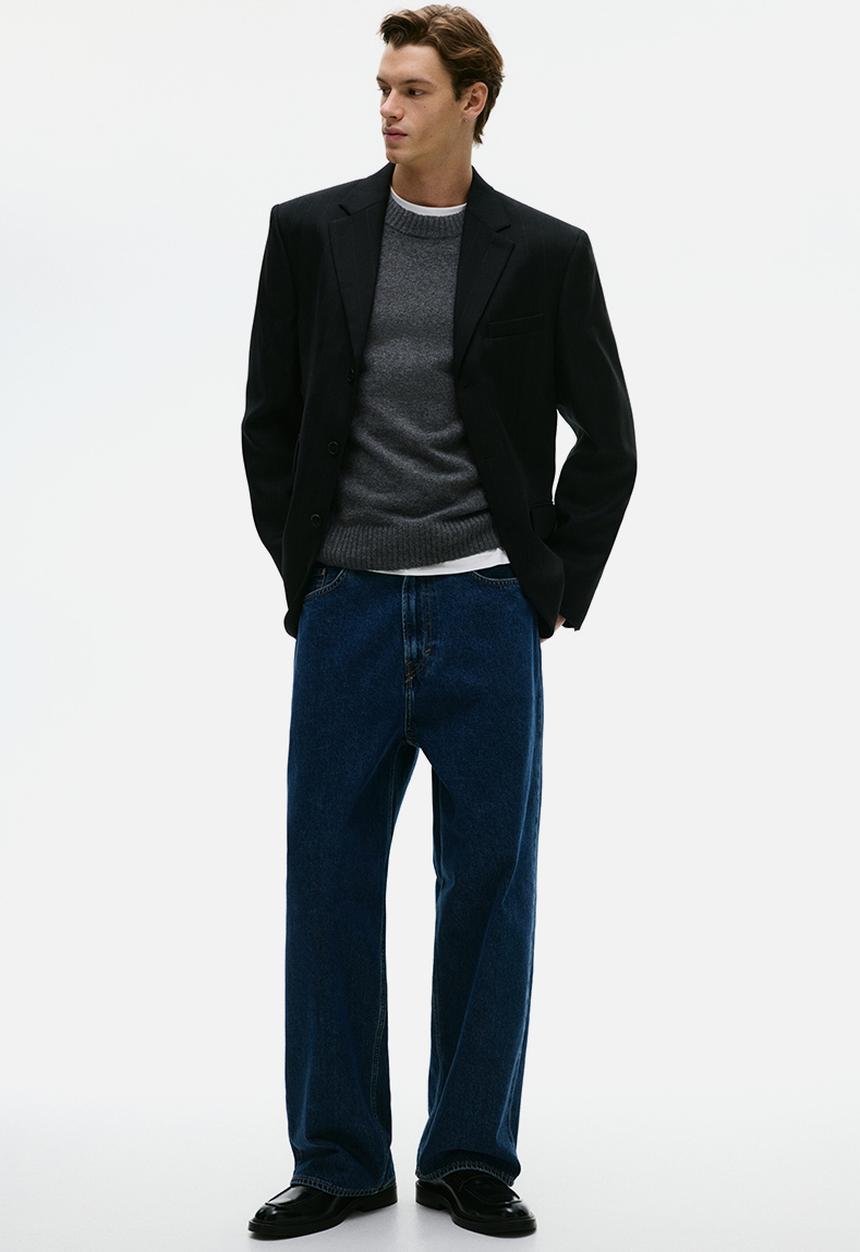H&M - Regular fit brushed jumper - dark grey marl