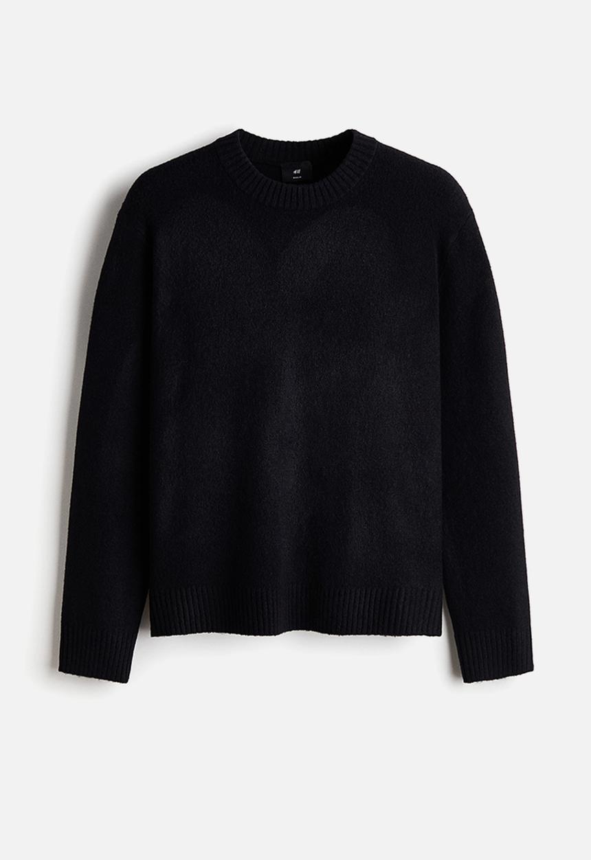 H&M - Regular fit brushed jumper - black