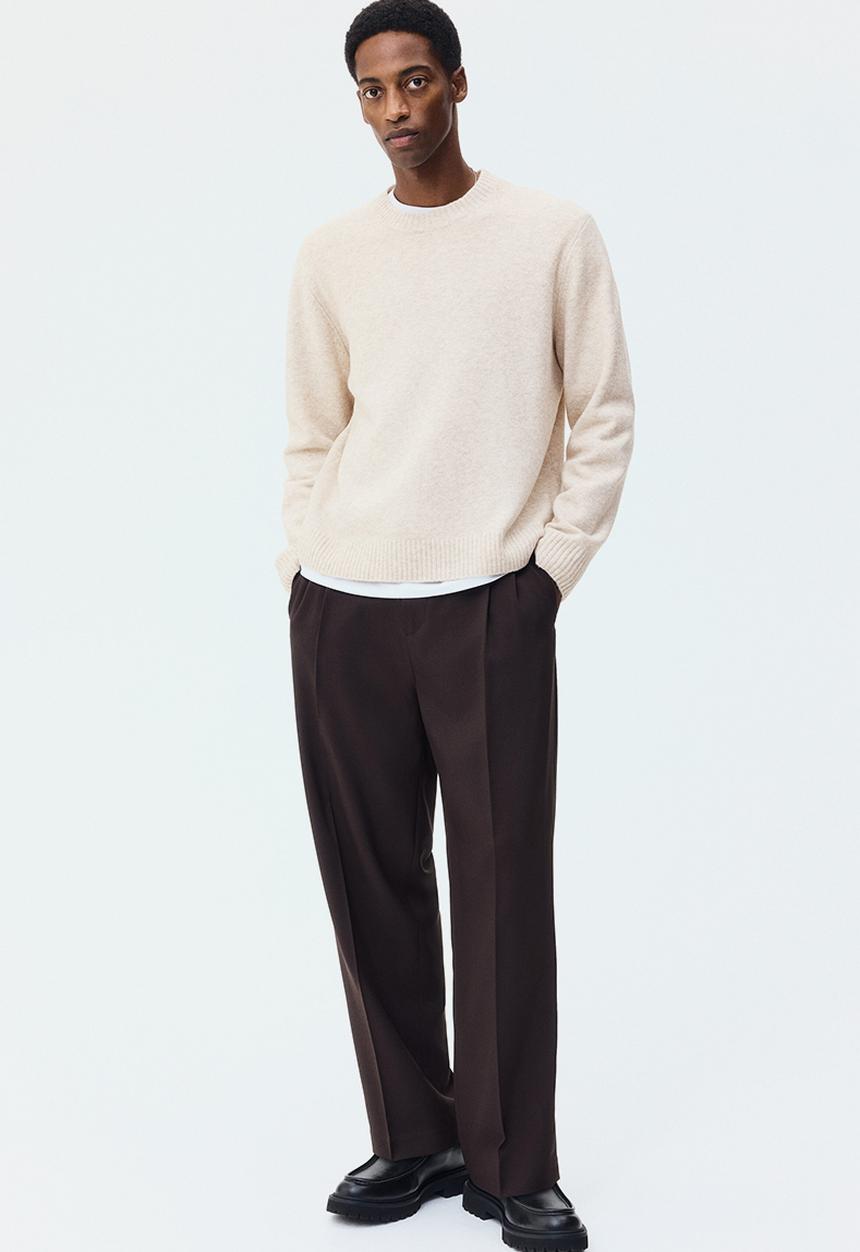 H&M - Regular fit brushed jumper - light beige