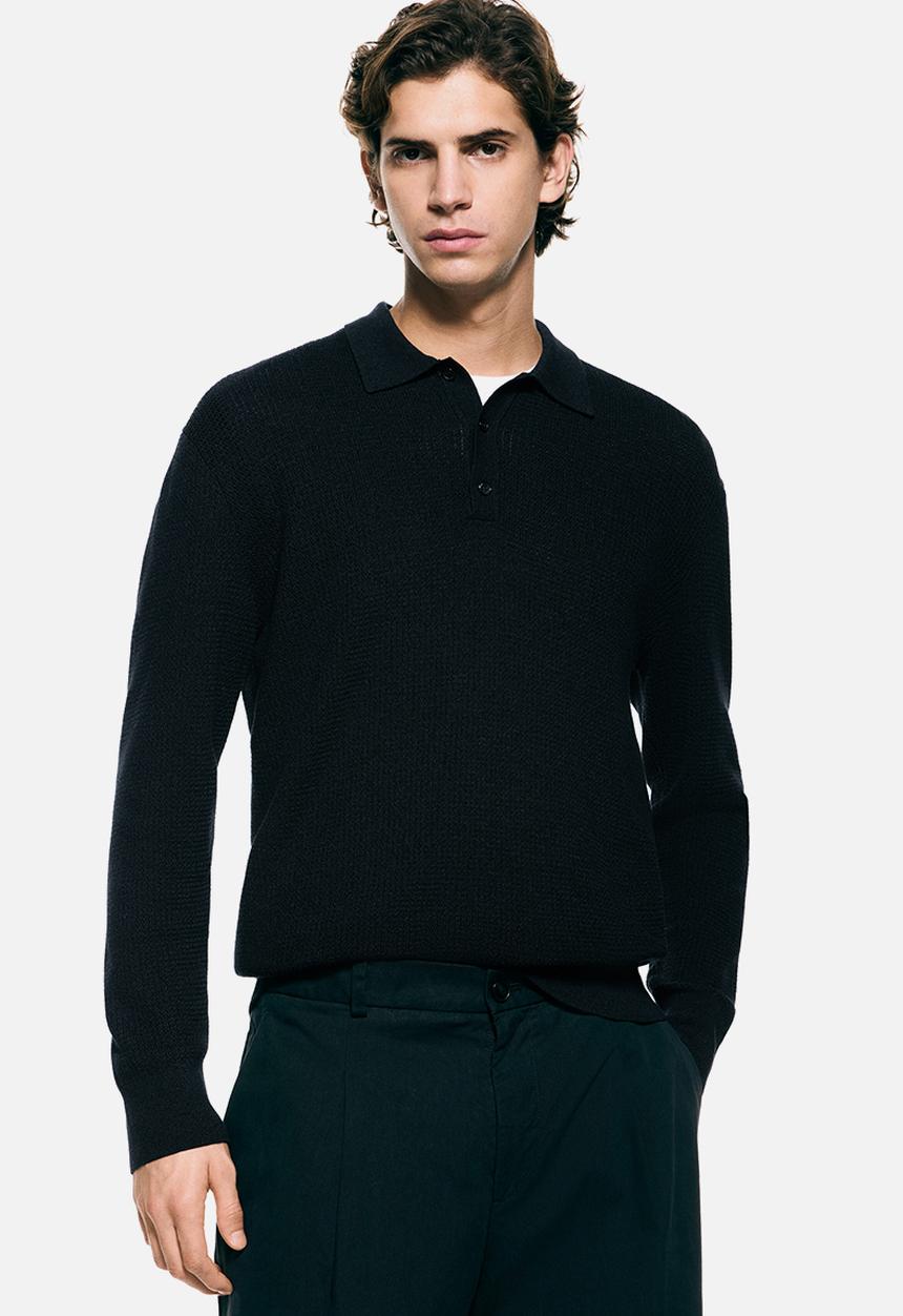 H&M - Regular fit polo shirt - dark blue